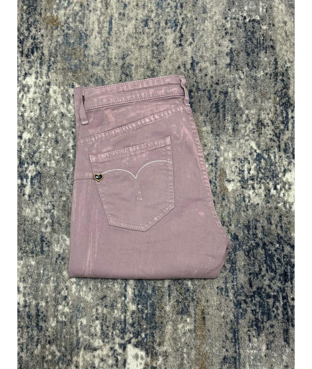 TWIN-SET Розовые хлопковые джинсы слим, фото 4