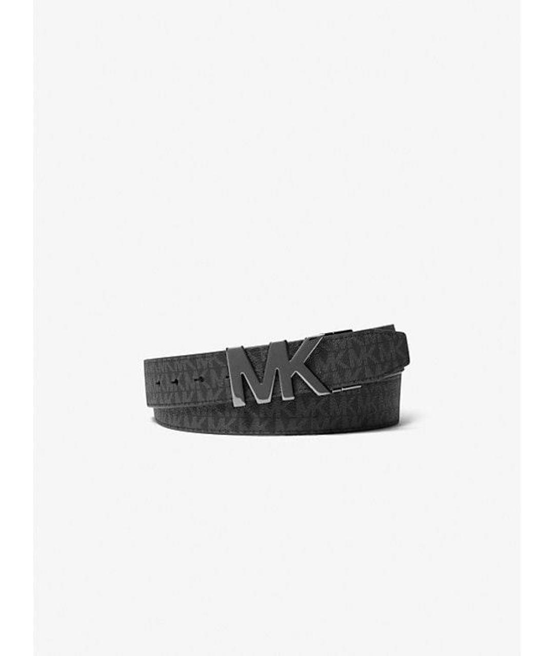 MICHAEL KORS Черный кожаный ремень, фото 2