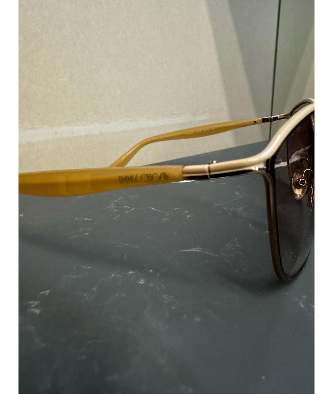 JIMMY CHOO Бежевые солнцезащитные очки, фото 3