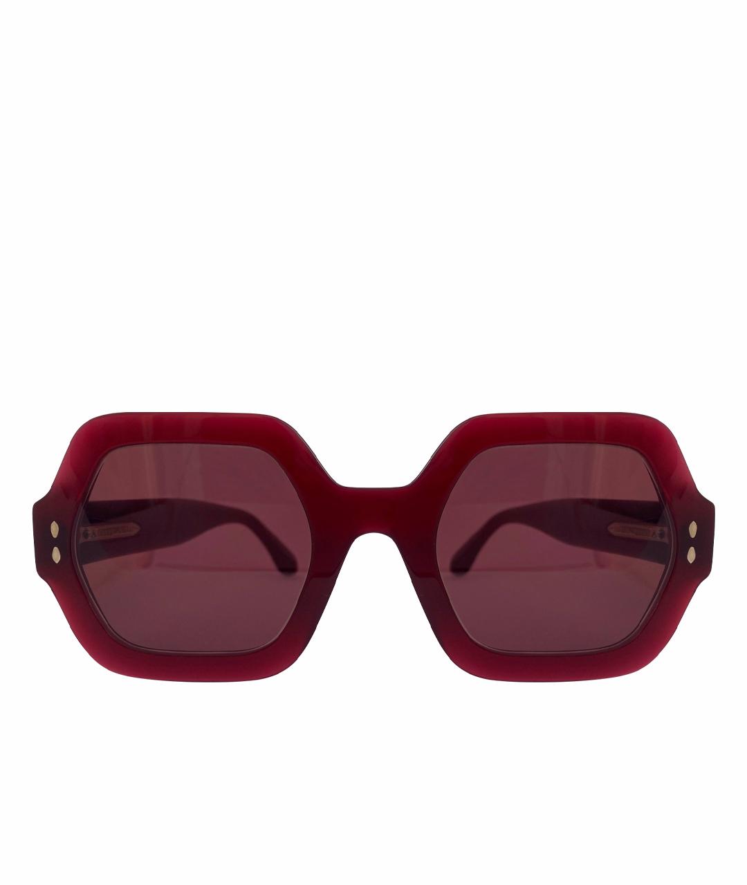 ISABEL MARANT Бордовые пластиковые солнцезащитные очки, фото 1
