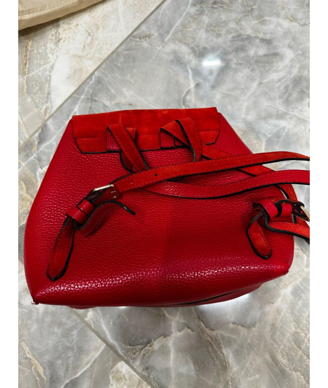 COCCINELLE Красный замшевый рюкзак, фото 8