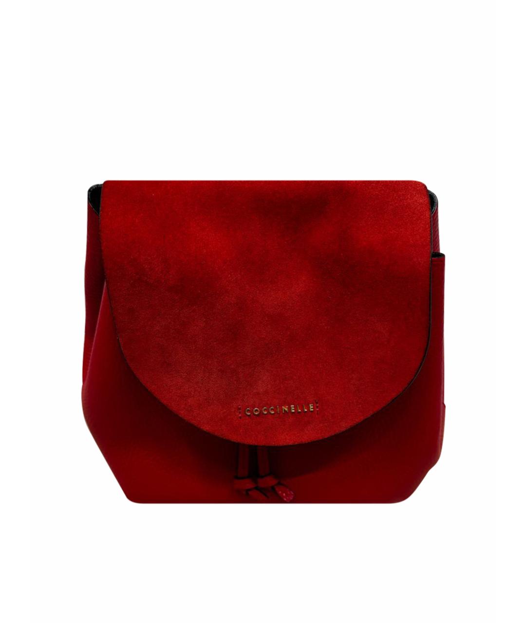COCCINELLE Красный замшевый рюкзак, фото 1
