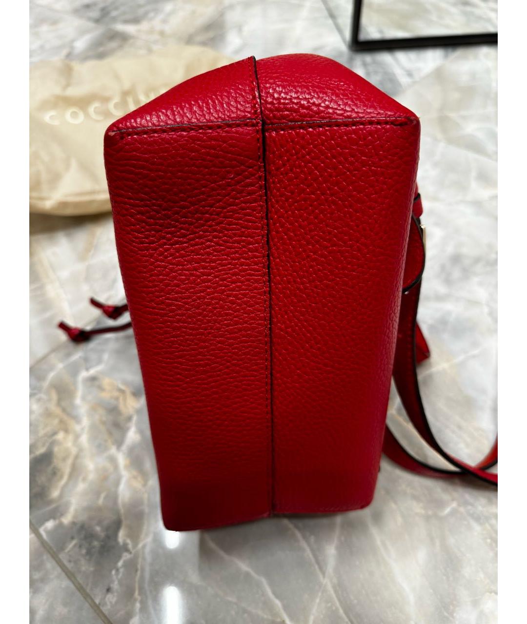COCCINELLE Красный замшевый рюкзак, фото 6