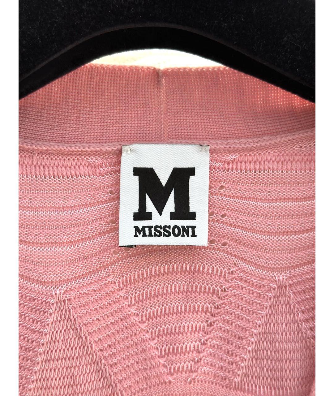 M MISSONI Розовый шерстяной кардиган, фото 3