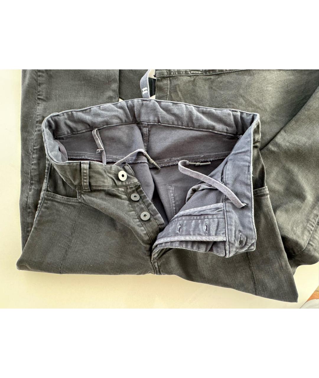 11 BY BORIS BIDJAN SABERI Черные хлопковые джинсы скинни, фото 3