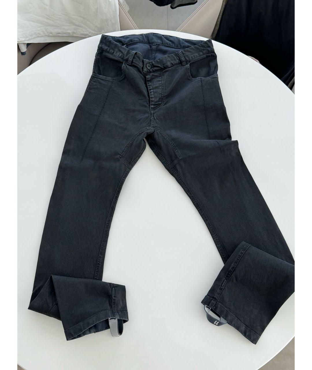 11 BY BORIS BIDJAN SABERI Черные хлопковые джинсы скинни, фото 4