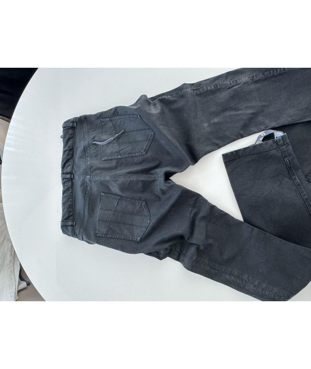 11 BY BORIS BIDJAN SABERI Черные хлопковые джинсы скинни, фото 2