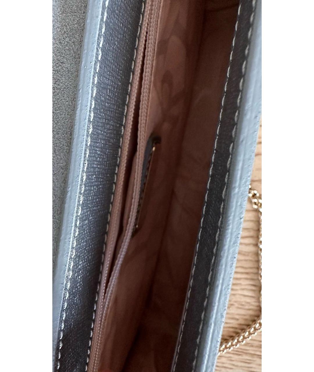 FURLA Серебряная кожаная сумка через плечо, фото 4
