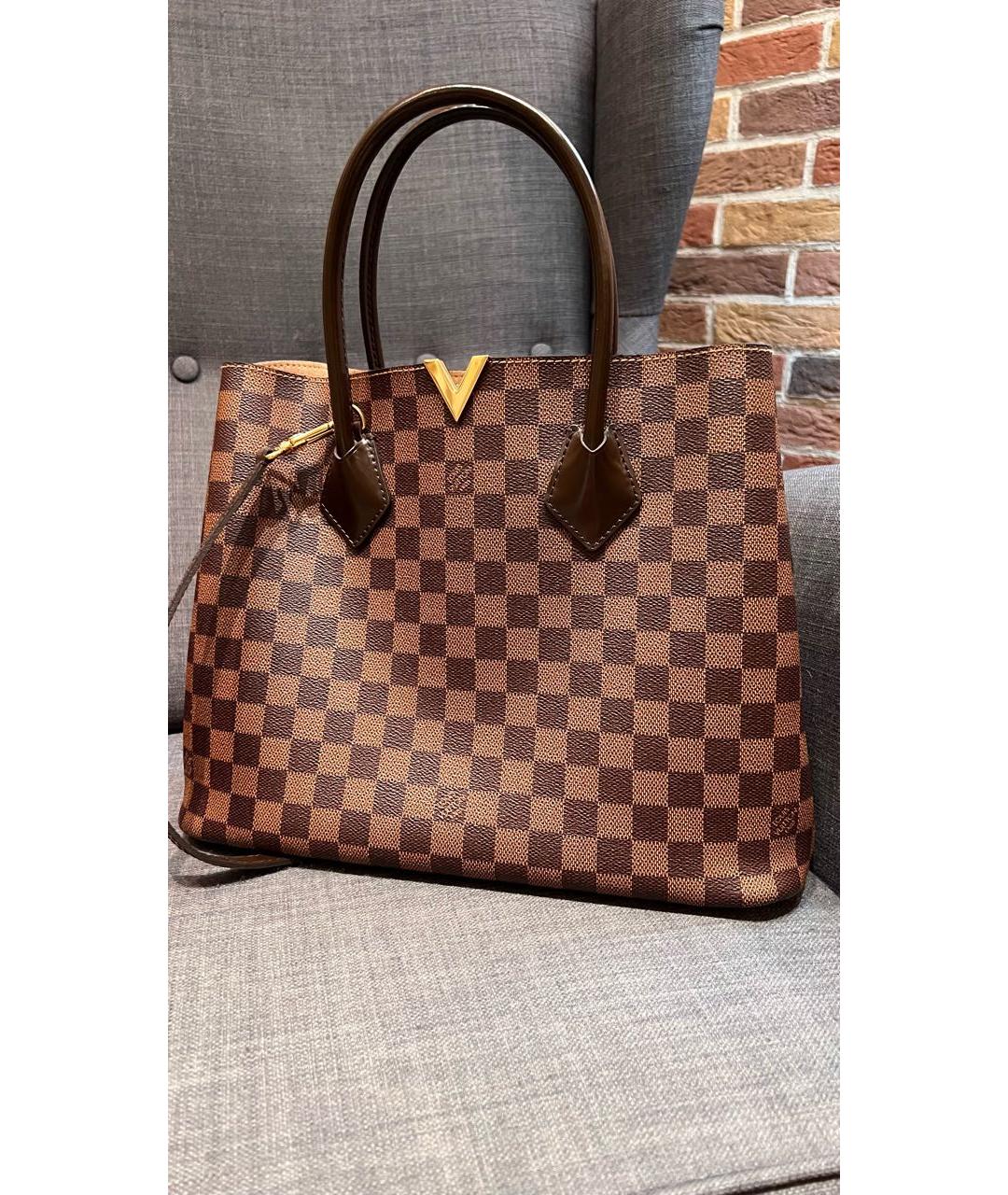 LOUIS VUITTON Коричневая сумка тоут, фото 3