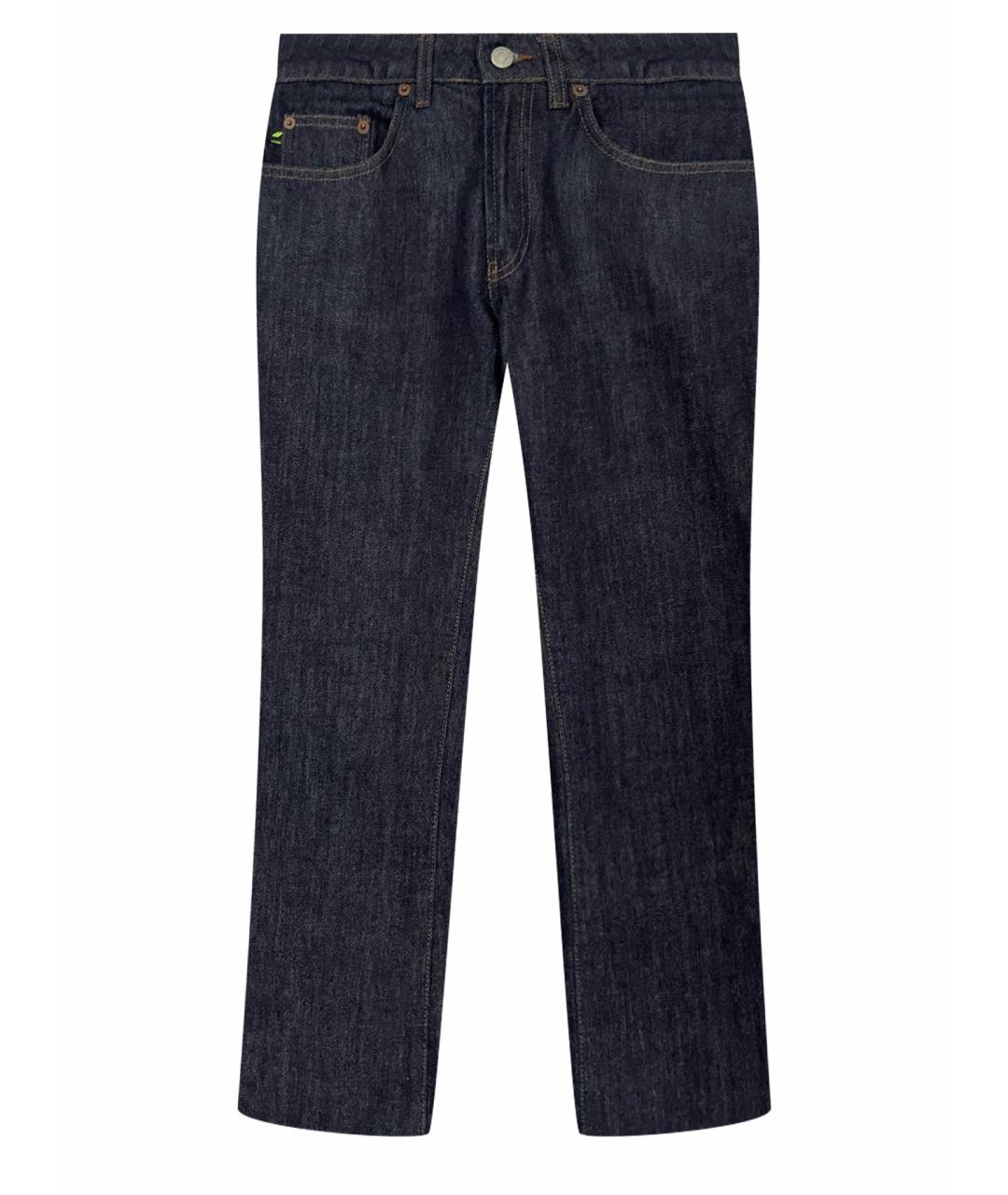 DKNY Темно-синие хлопковые прямые джинсы, фото 1