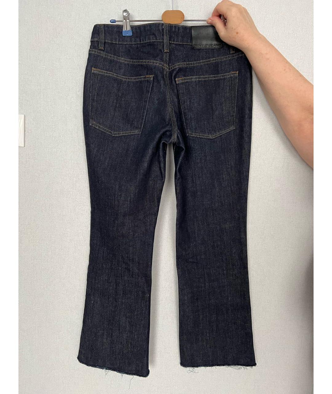DKNY Темно-синие хлопковые прямые джинсы, фото 2