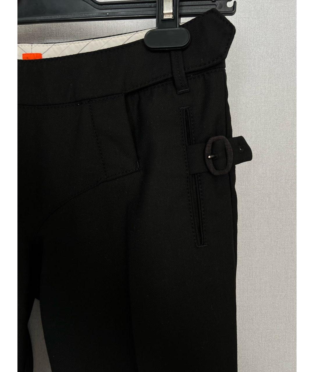 HUGO BOSS Черные полиэстеровые прямые брюки, фото 4