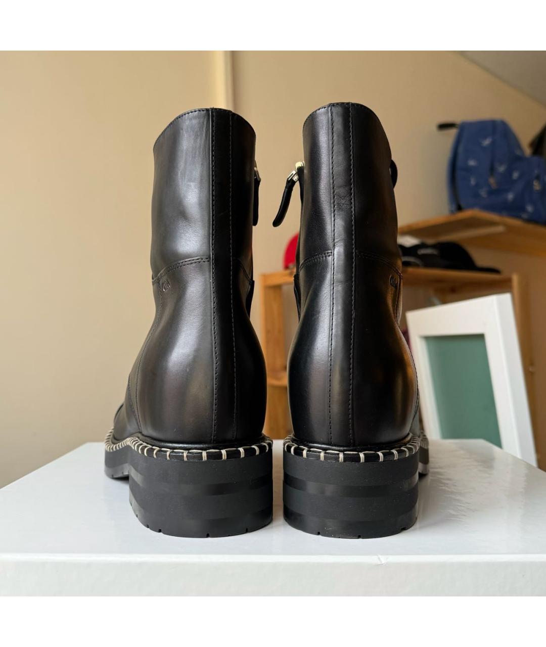 CHLOE Черные кожаные ботинки, фото 4