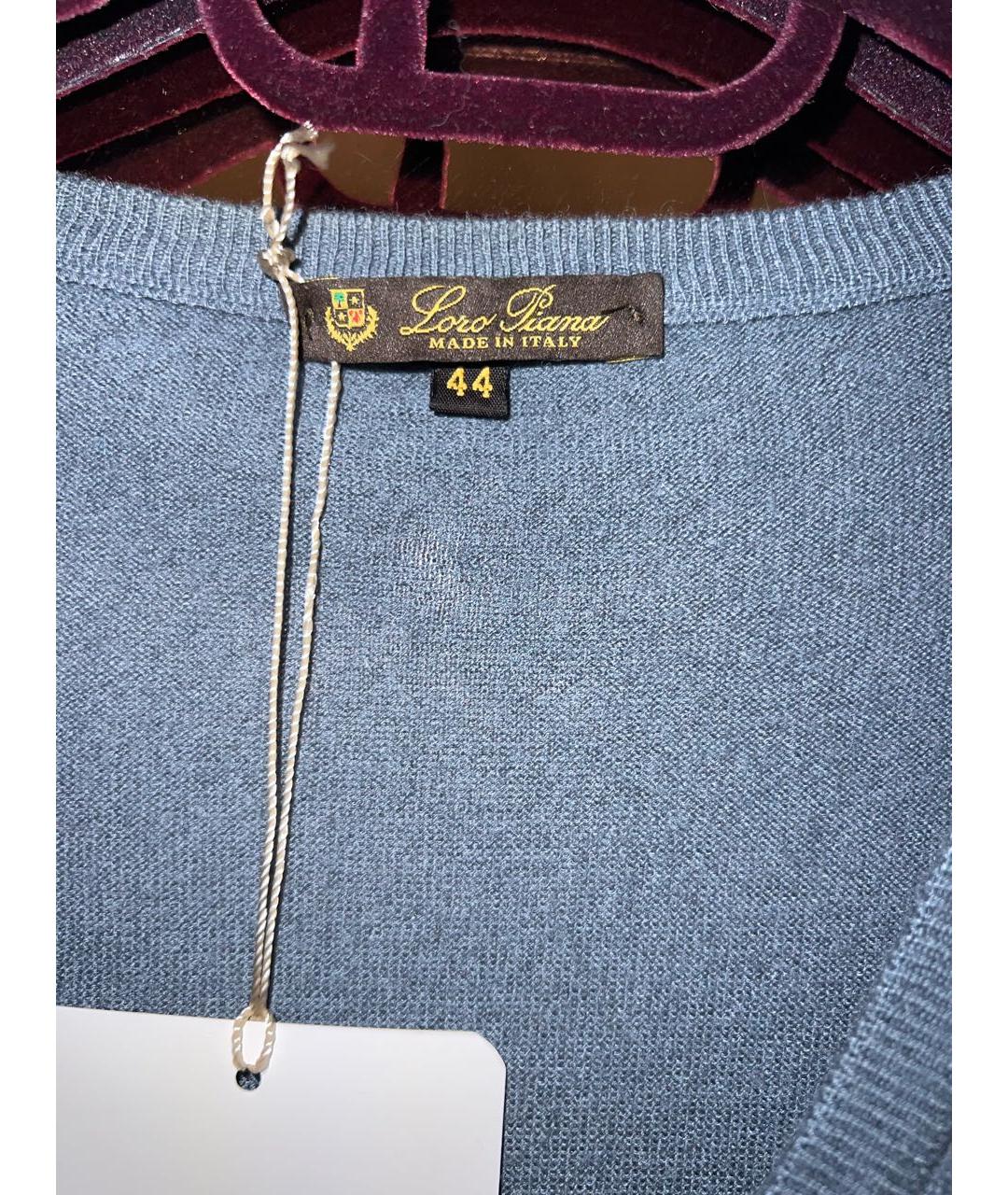 LORO PIANA Антрацитовый кашемировый джемпер / свитер, фото 5