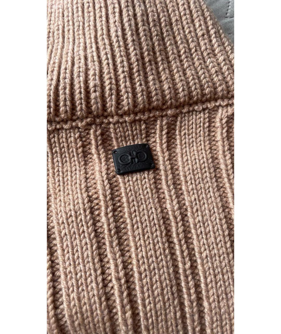 SALVATORE FERRAGAMO Горчичный шерстяной джемпер / свитер, фото 5