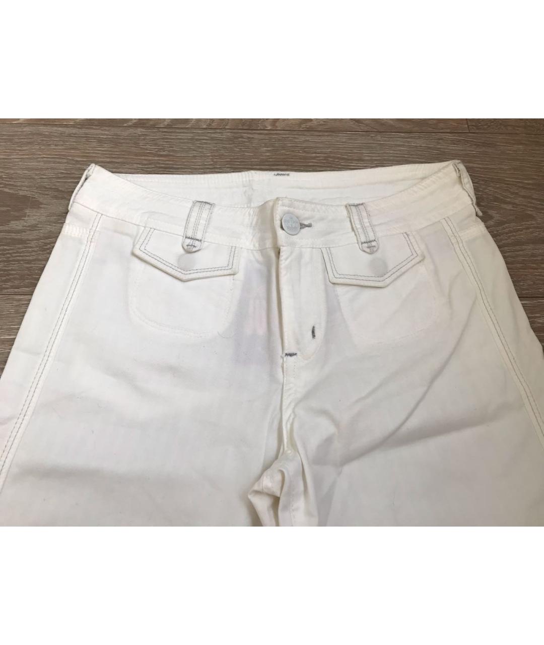 JUICY COUTURE Белые хлопко-эластановые джинсы клеш, фото 4