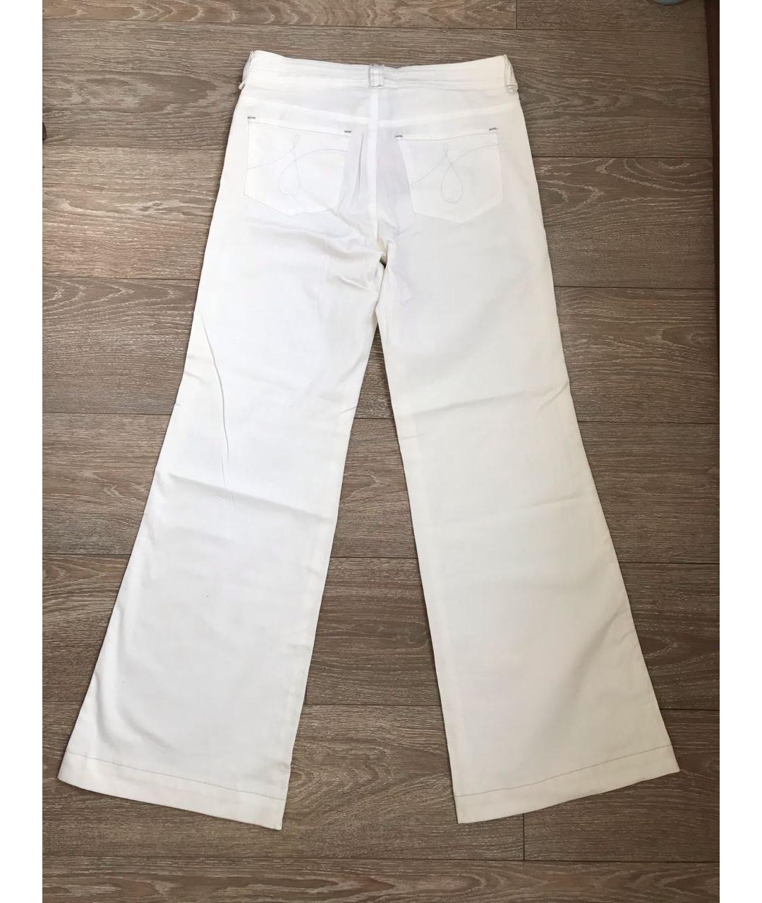 JUICY COUTURE Белые хлопко-эластановые джинсы клеш, фото 2