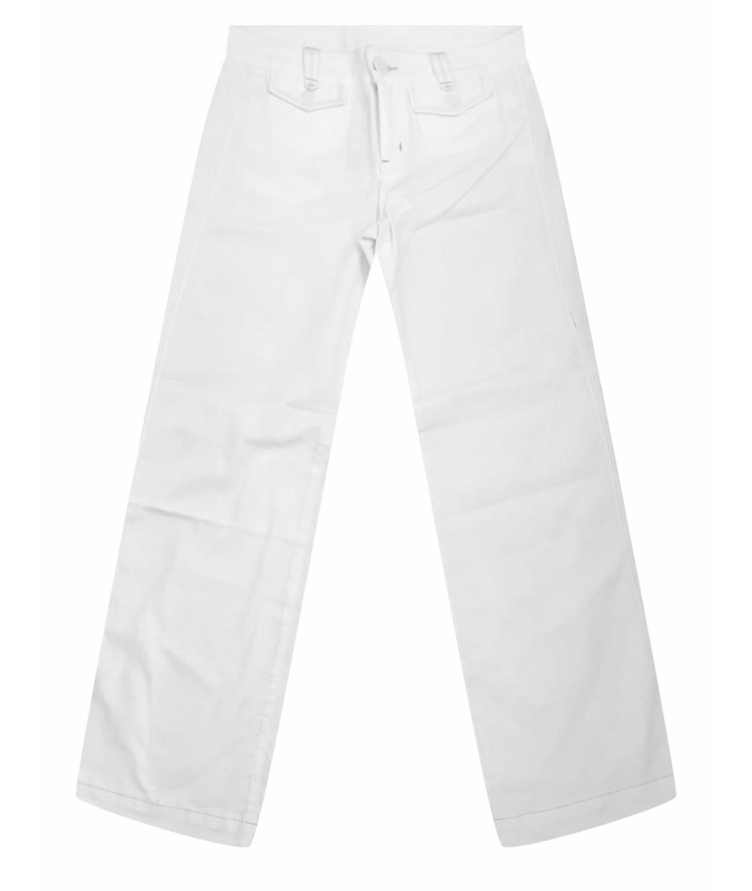 JUICY COUTURE Белые хлопко-эластановые джинсы клеш, фото 1