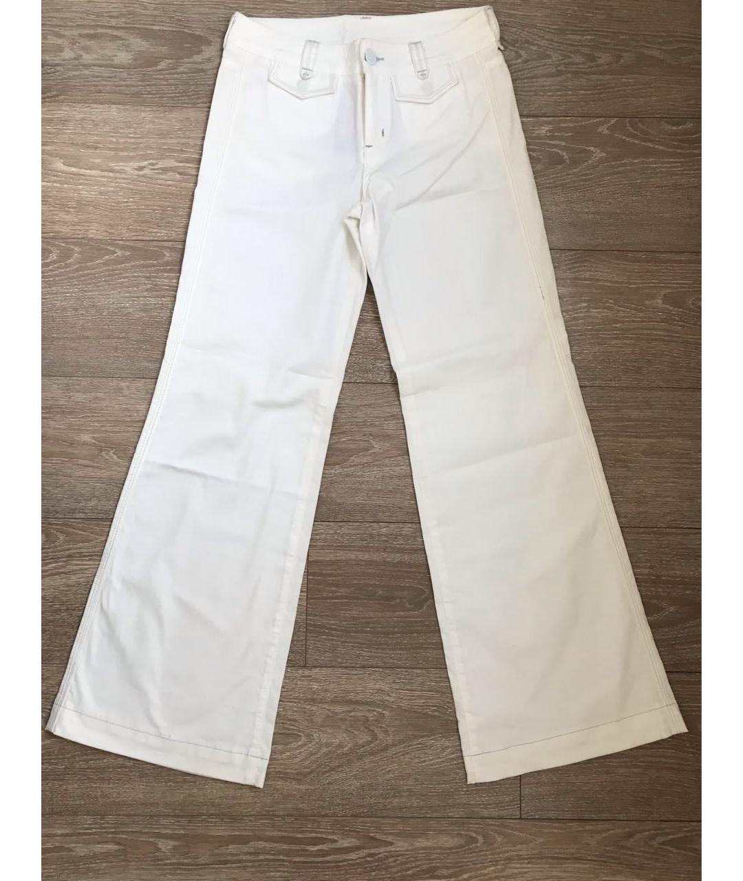 JUICY COUTURE Белые хлопко-эластановые джинсы клеш, фото 6