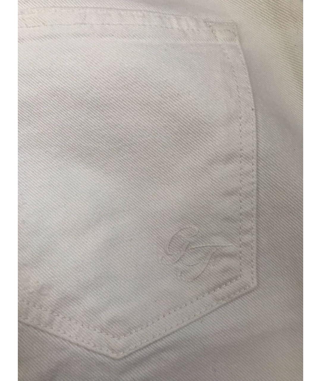 GIANFRANCO FERRE Белые хлопковые джинсы слим, фото 8