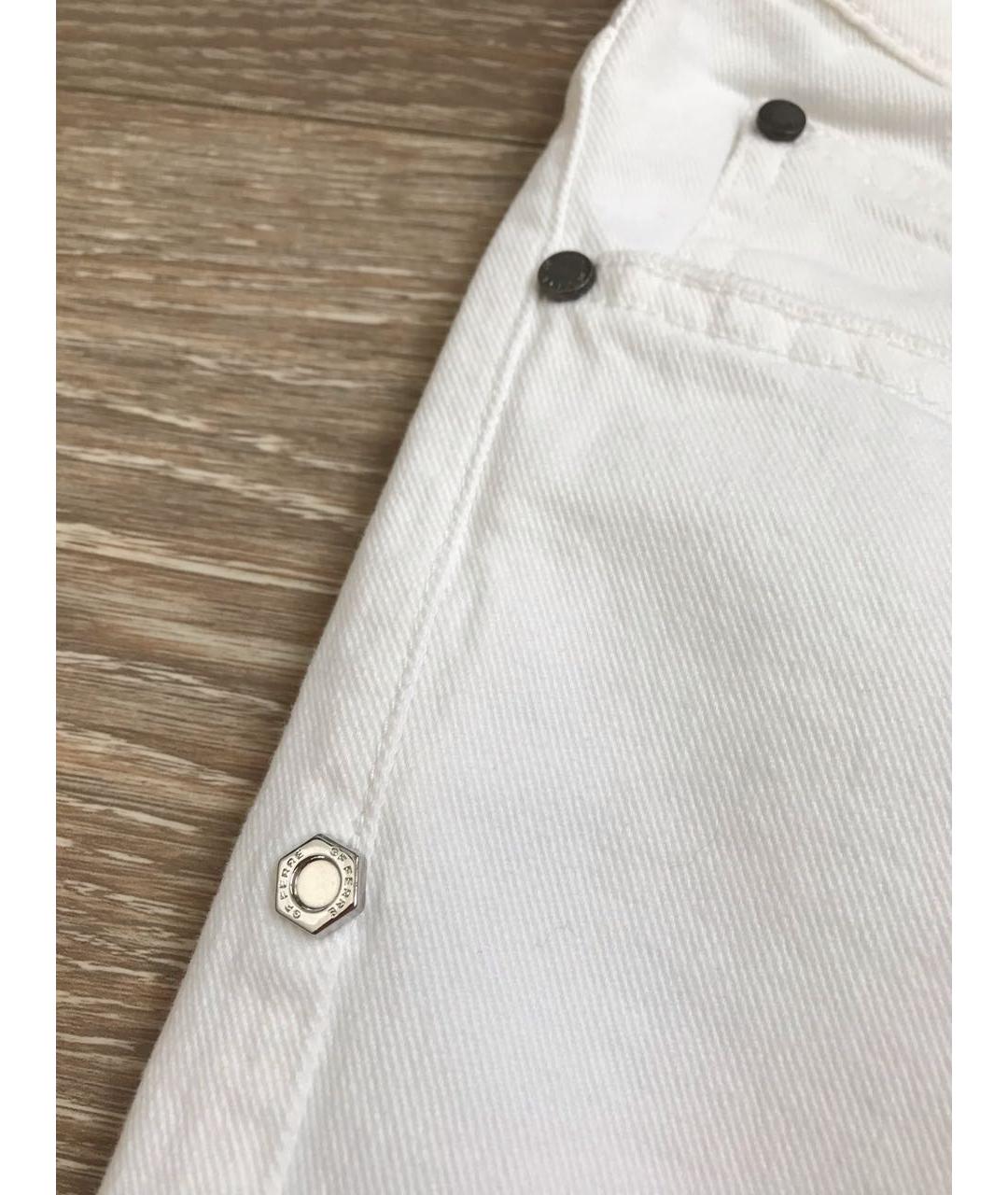 GIANFRANCO FERRE Белые хлопковые джинсы слим, фото 7