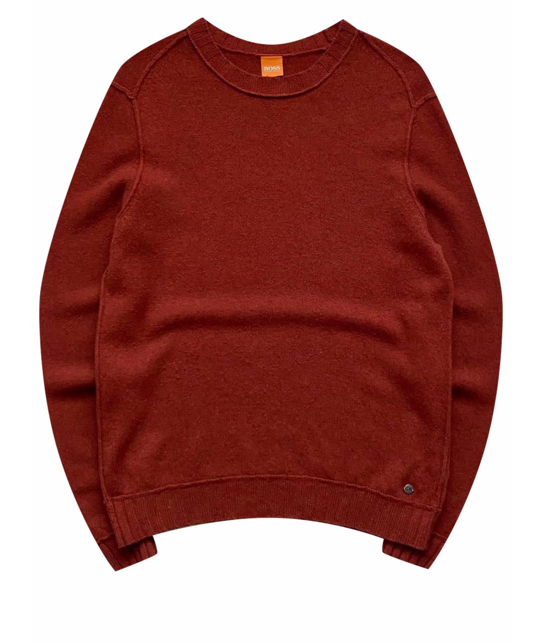 HUGO BOSS Оранжевый шерстяной джемпер / свитер, фото 1