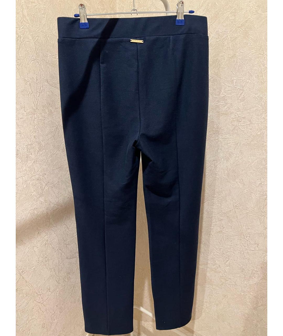 MICHAEL KORS Темно-синие хлопковые прямые брюки, фото 2