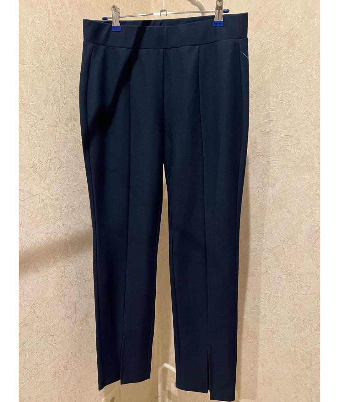 MICHAEL KORS Темно-синие хлопковые прямые брюки, фото 6