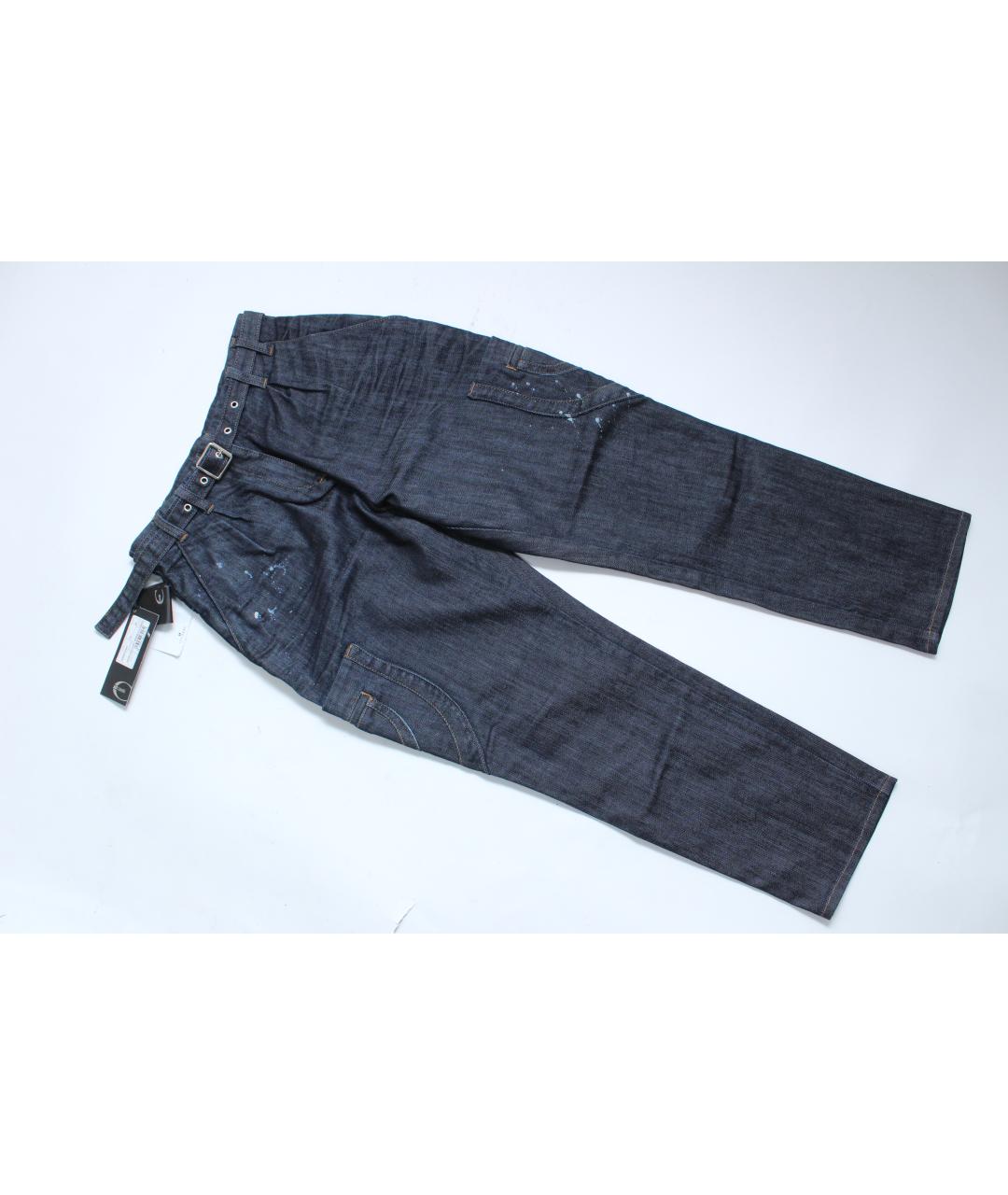 JUST CAVALLI Темно-синие хлопко-эластановые джинсы слим, фото 2