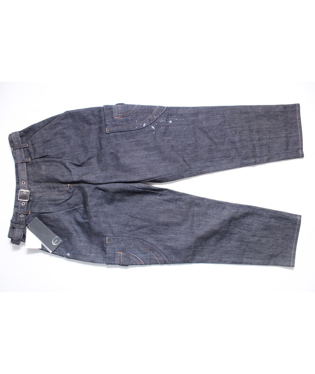 JUST CAVALLI Темно-синие хлопко-эластановые джинсы слим, фото 10