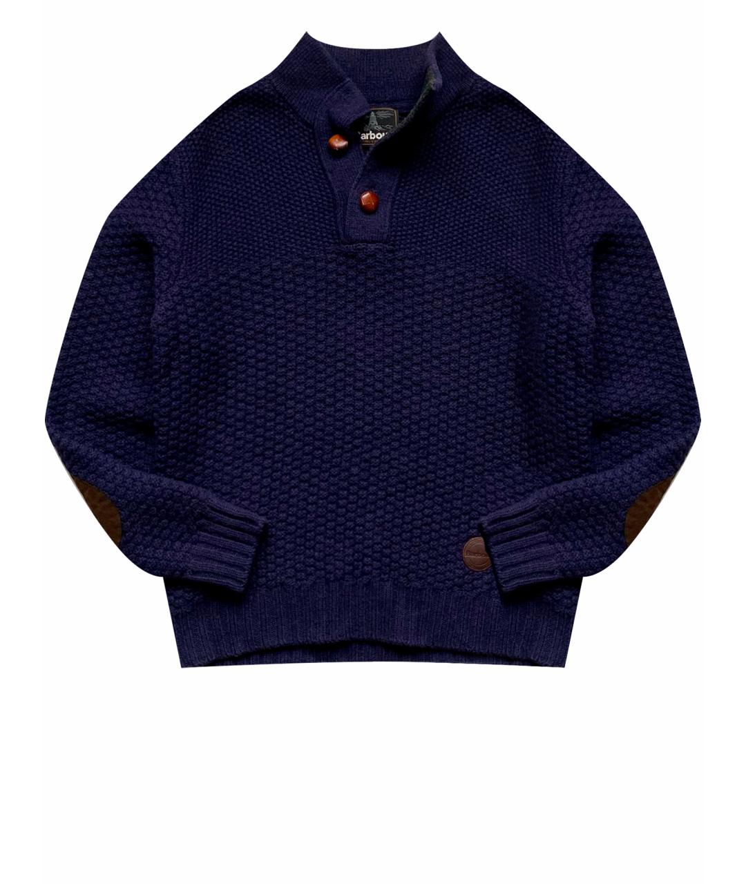 BARBOUR Темно-синий шерстяной джемпер / свитер, фото 1
