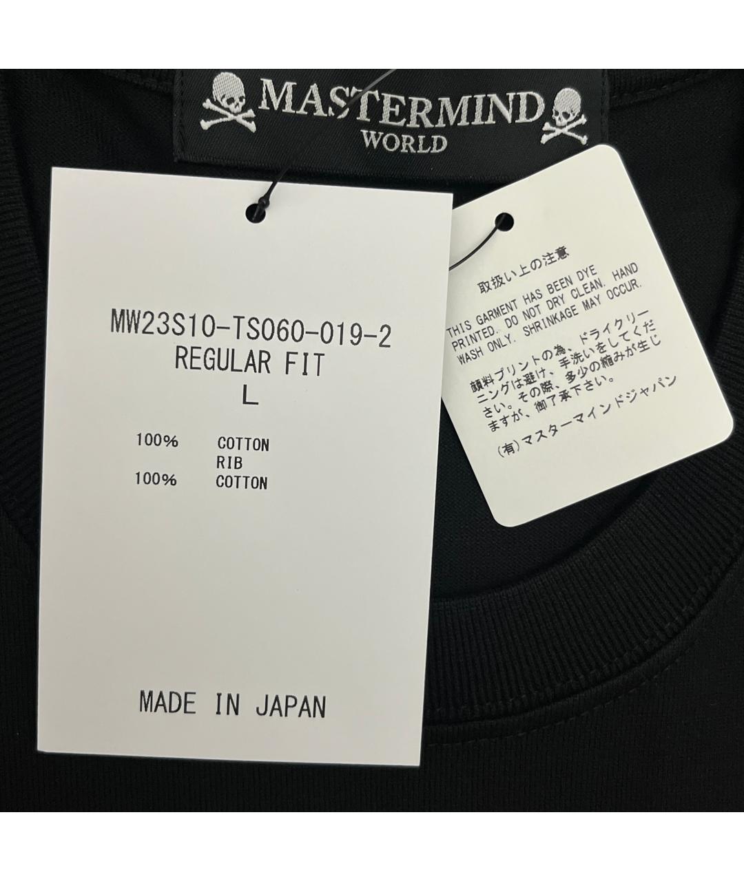 MASTERMIND WORLD Черная хлопковая футболка, фото 6