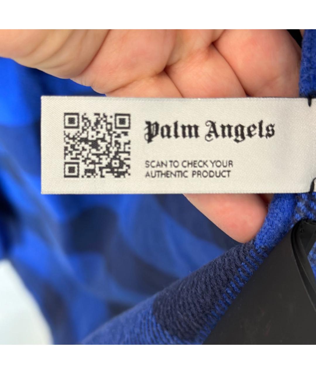 PALM ANGELS Синяя хлопковая кэжуал рубашка, фото 7