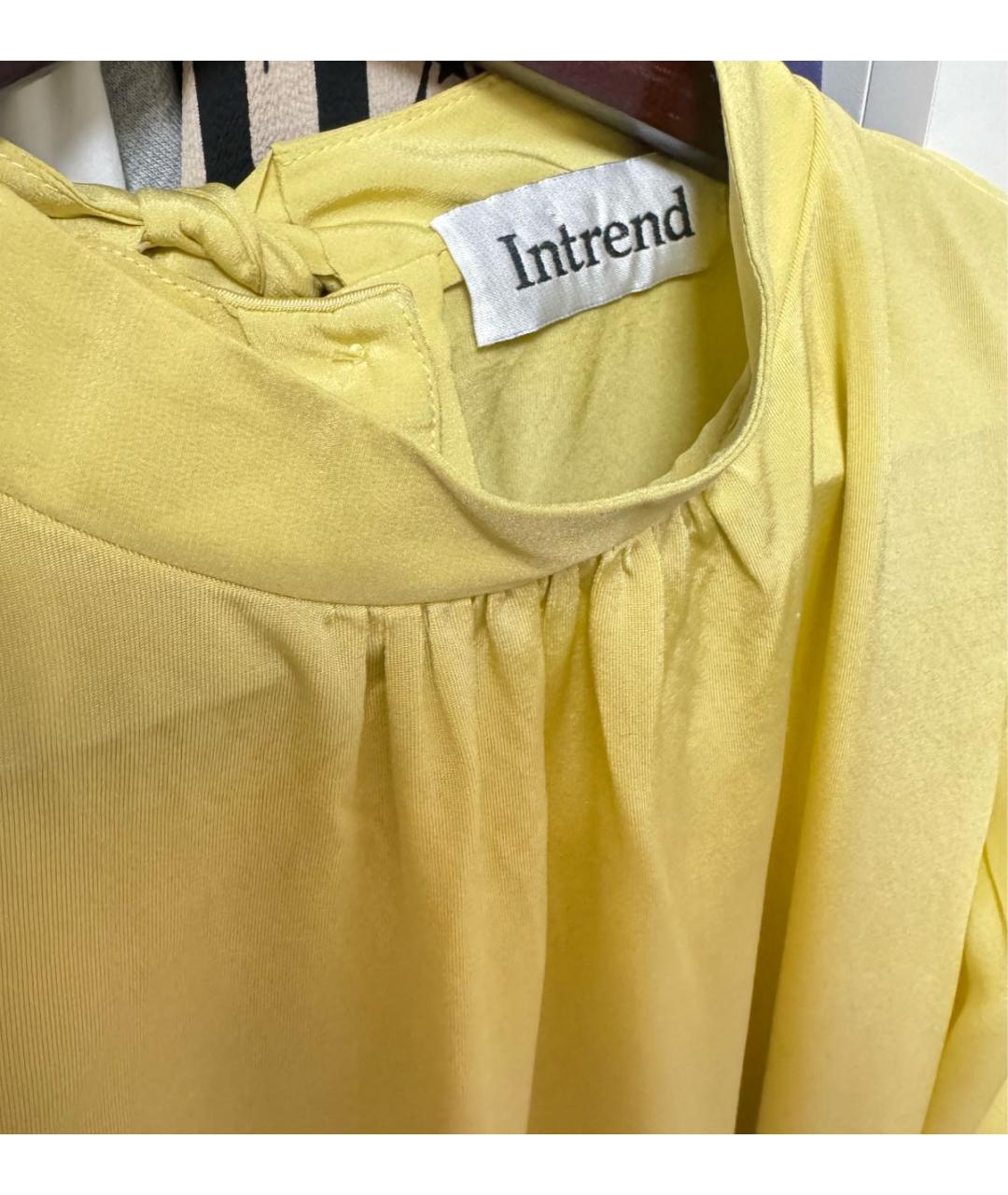 MAX MARA Желтая шелковая блузы, фото 3