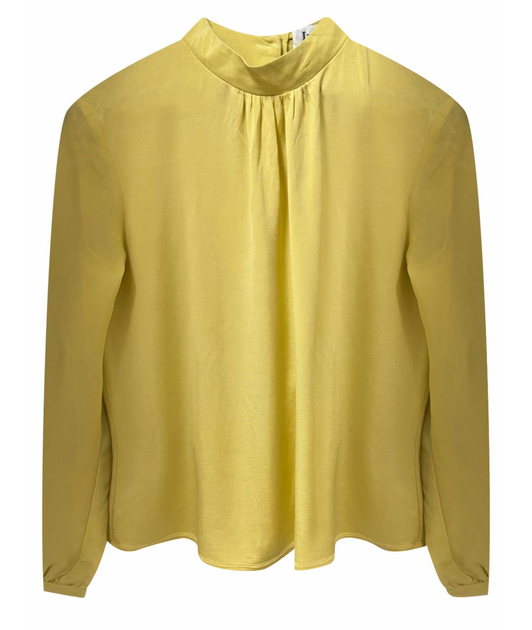 MAX MARA Желтая шелковая блузы, фото 1