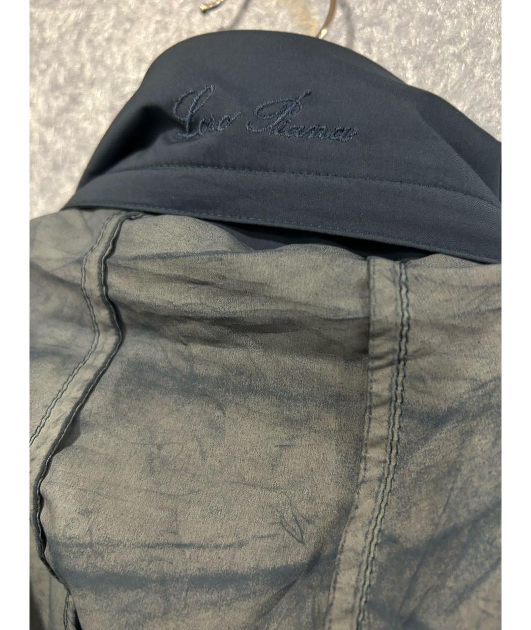 LORO PIANA Темно-синяя полиэстеровая куртка, фото 8