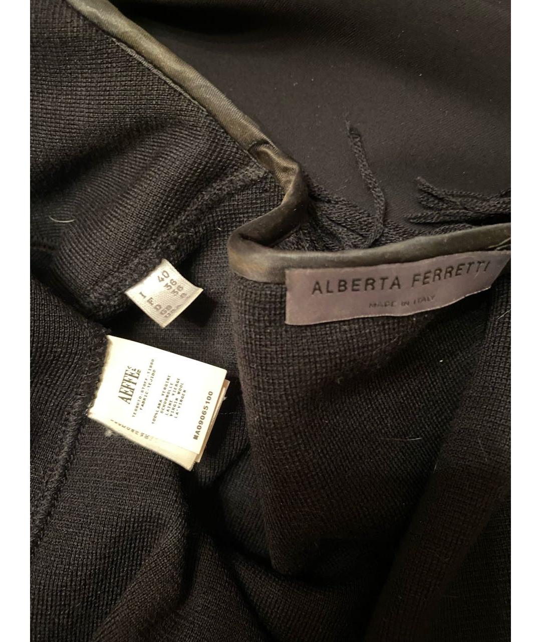 ALBERTA FERRETTI Черный шерстяной жакет/пиджак, фото 4