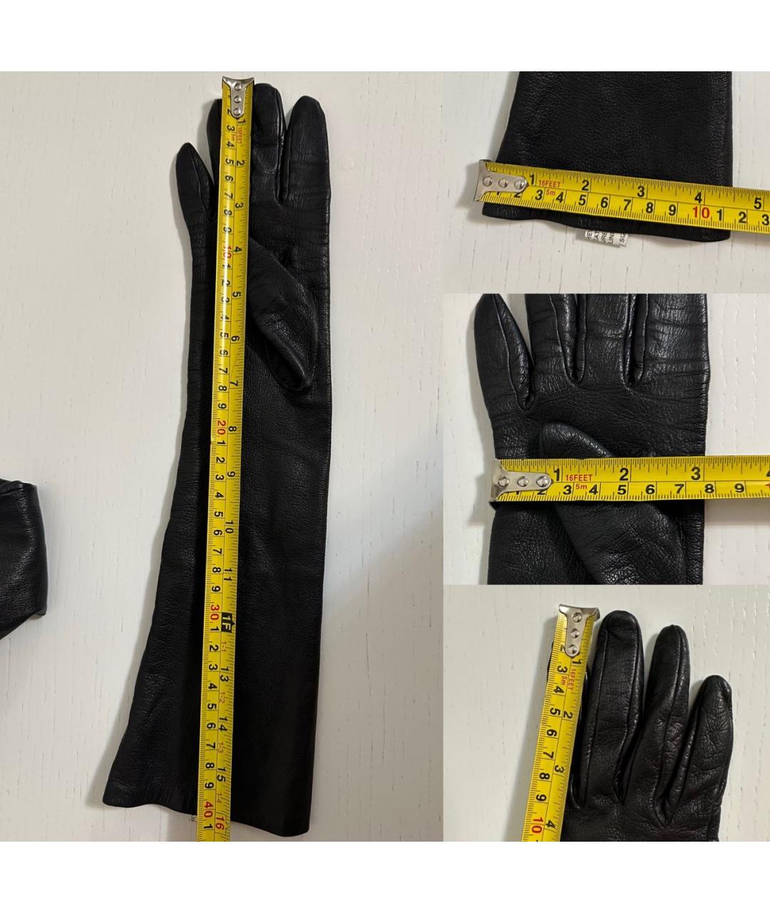 SONIA RYKIEL Черные кожаные перчатки, фото 5
