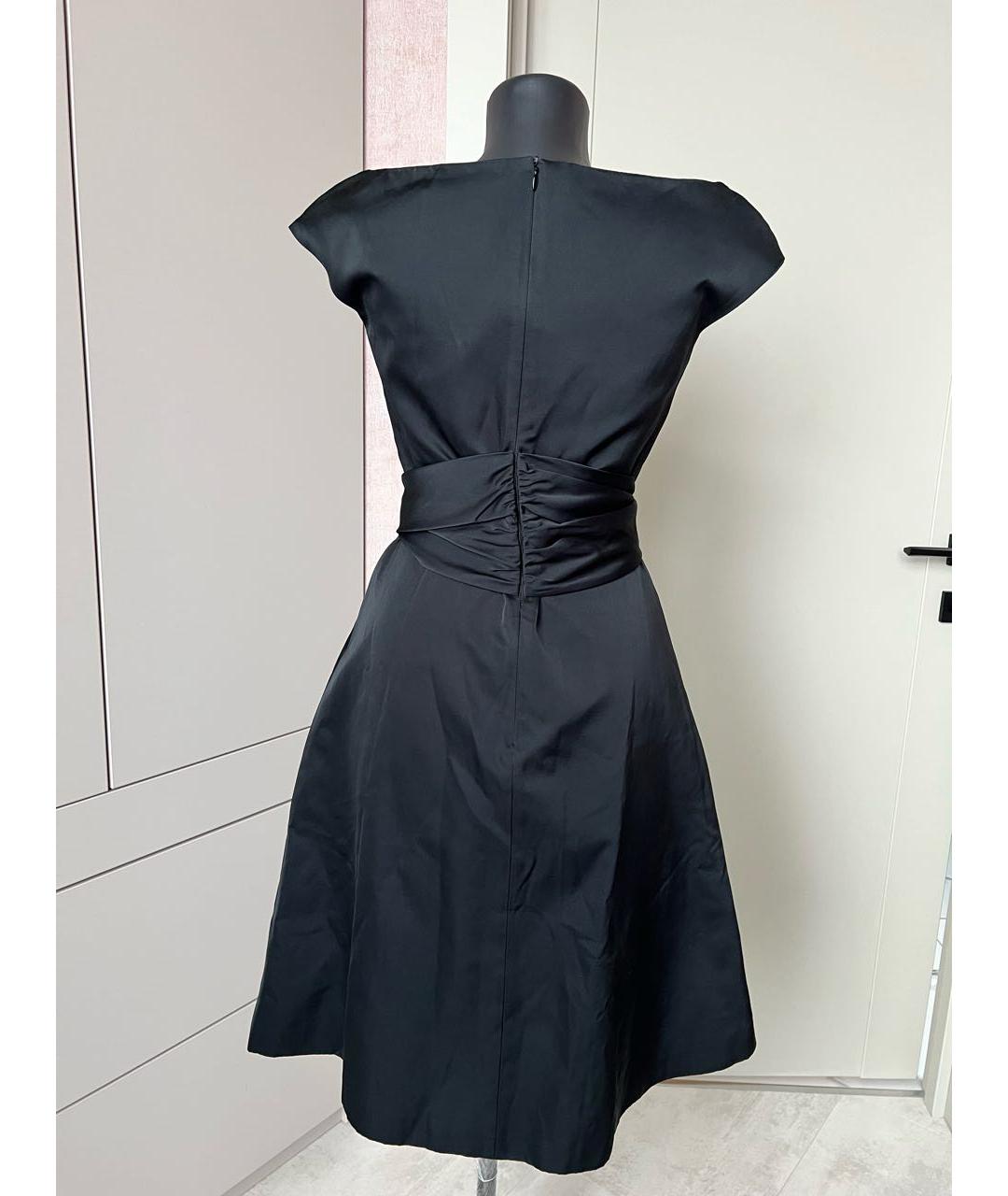 MAX MARA Черное ацетатное коктейльное платье, фото 2