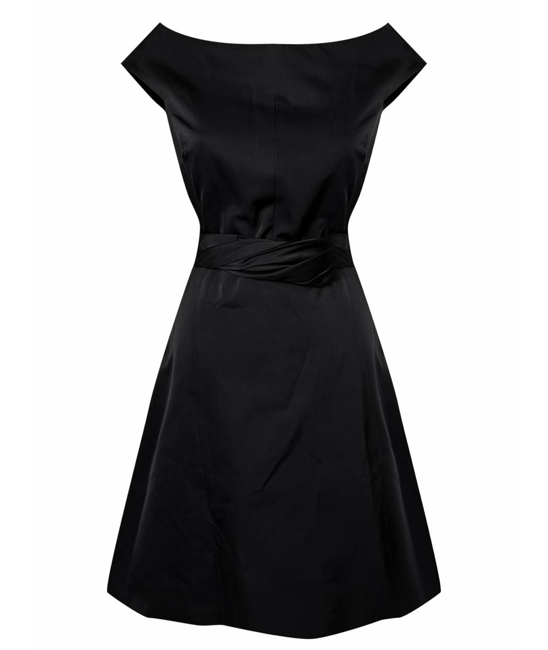 MAX MARA Черное ацетатное коктейльное платье, фото 1