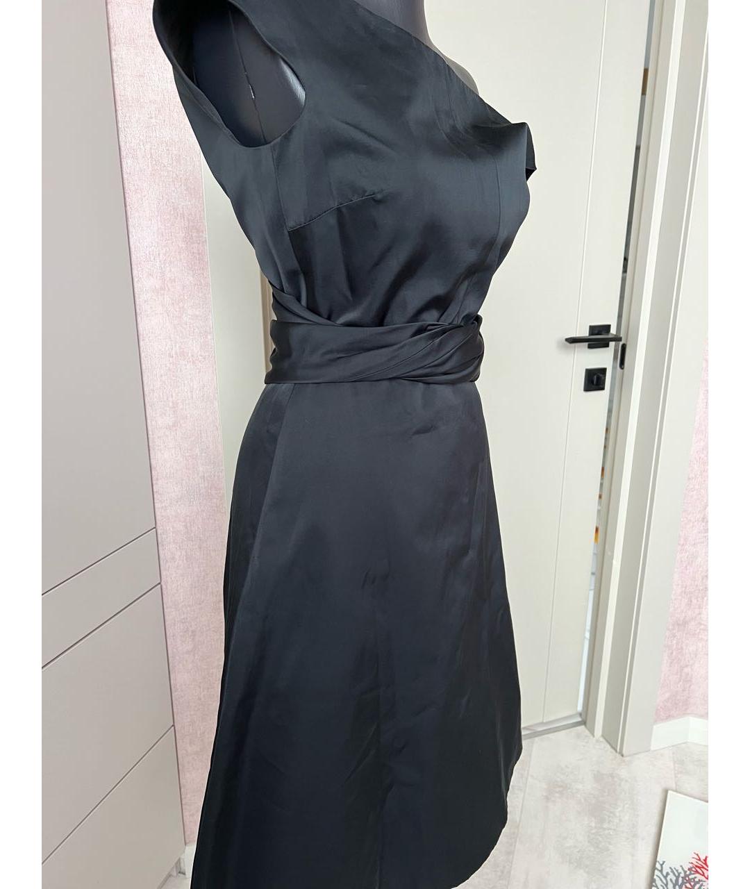 MAX MARA Черное ацетатное коктейльное платье, фото 5