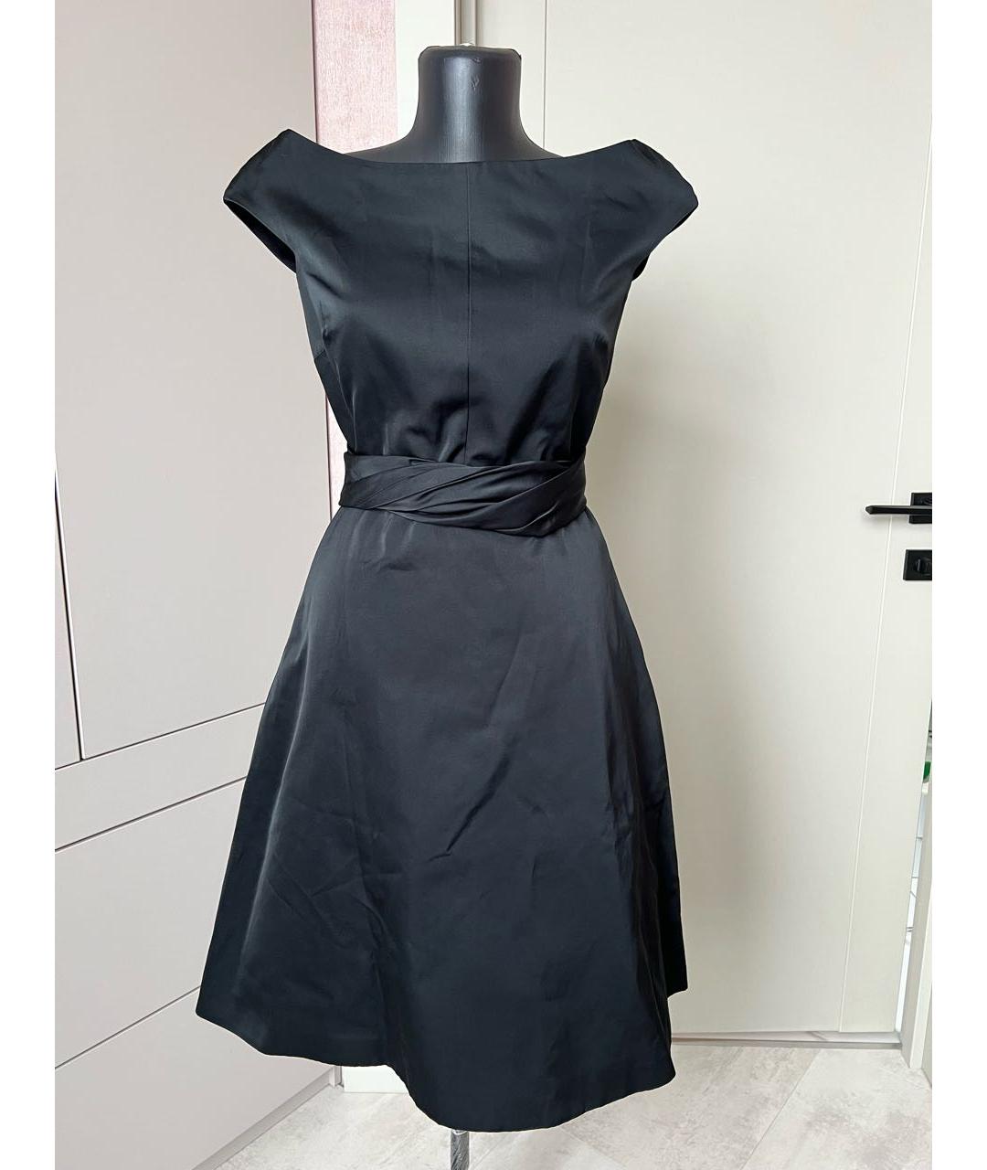 MAX MARA Черное ацетатное коктейльное платье, фото 6