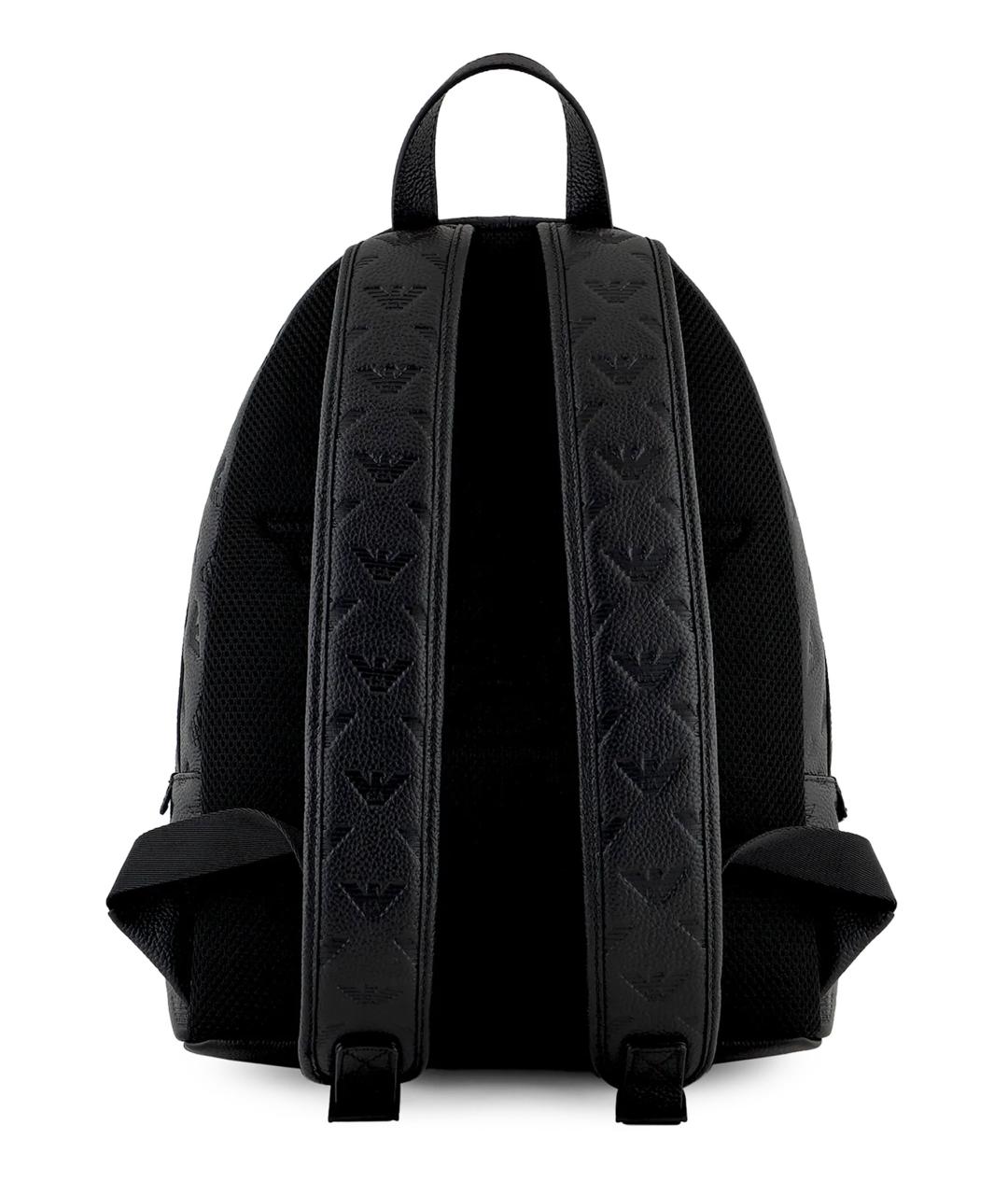 EMPORIO ARMANI Черный кожаный рюкзак, фото 2