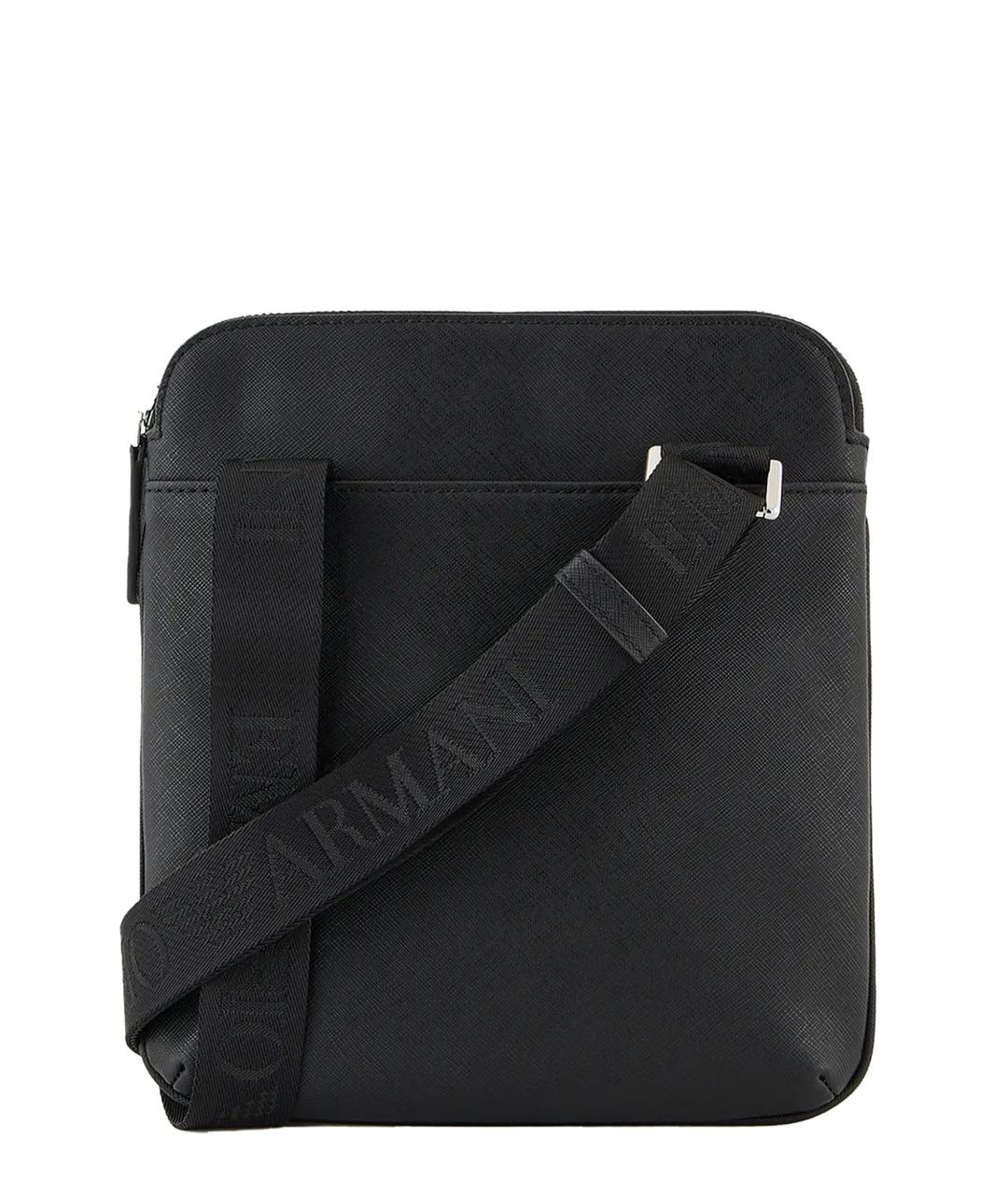EMPORIO ARMANI Черная синтетическая сумка на плечо, фото 2
