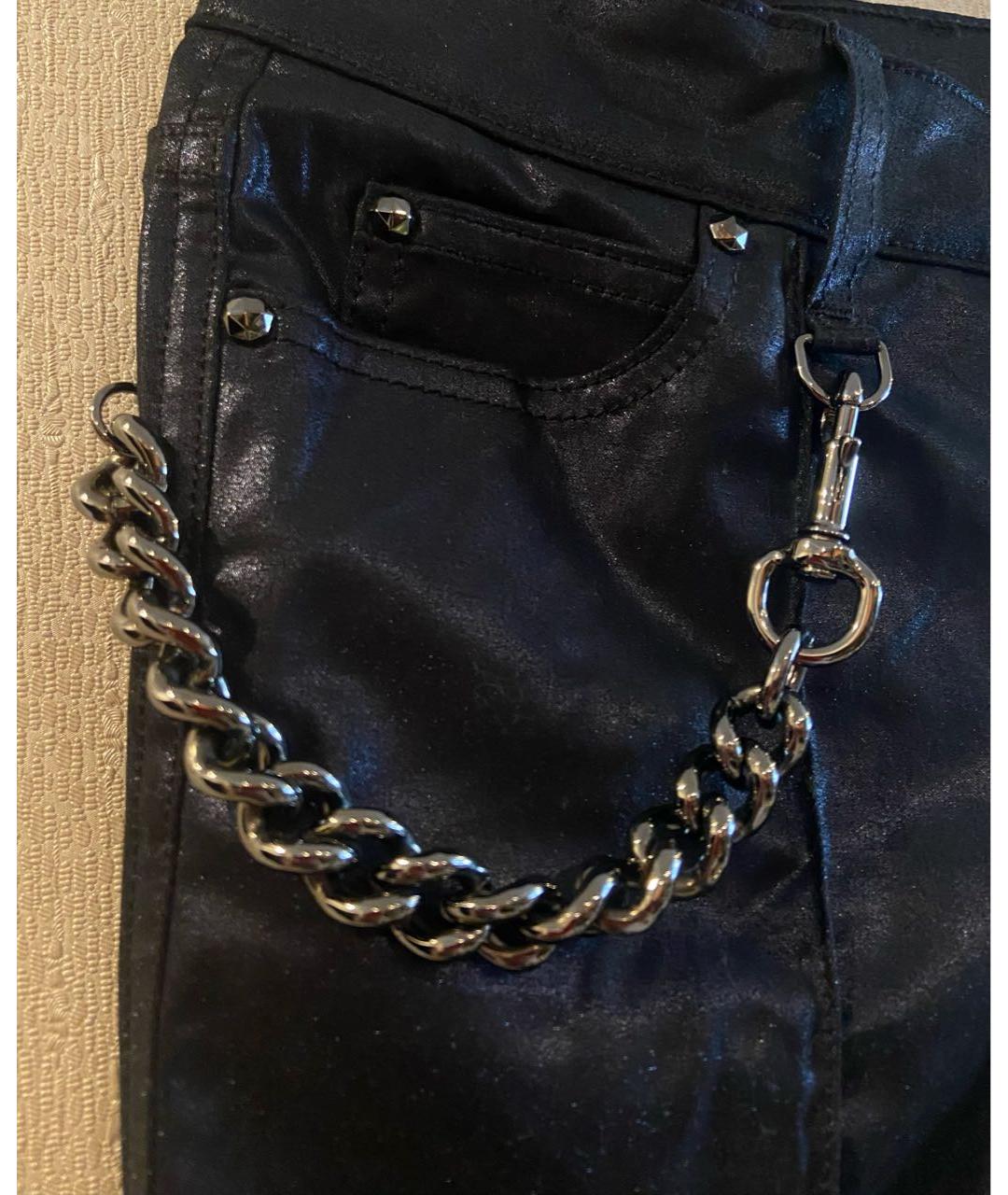 GUCCI Темно-синие хлопко-эластановые брюки узкие, фото 5