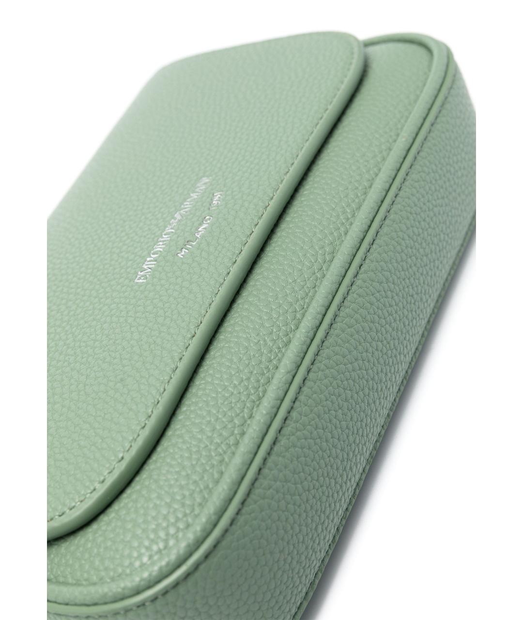 EMPORIO ARMANI Зеленая сумка через плечо из искусственной кожи, фото 4