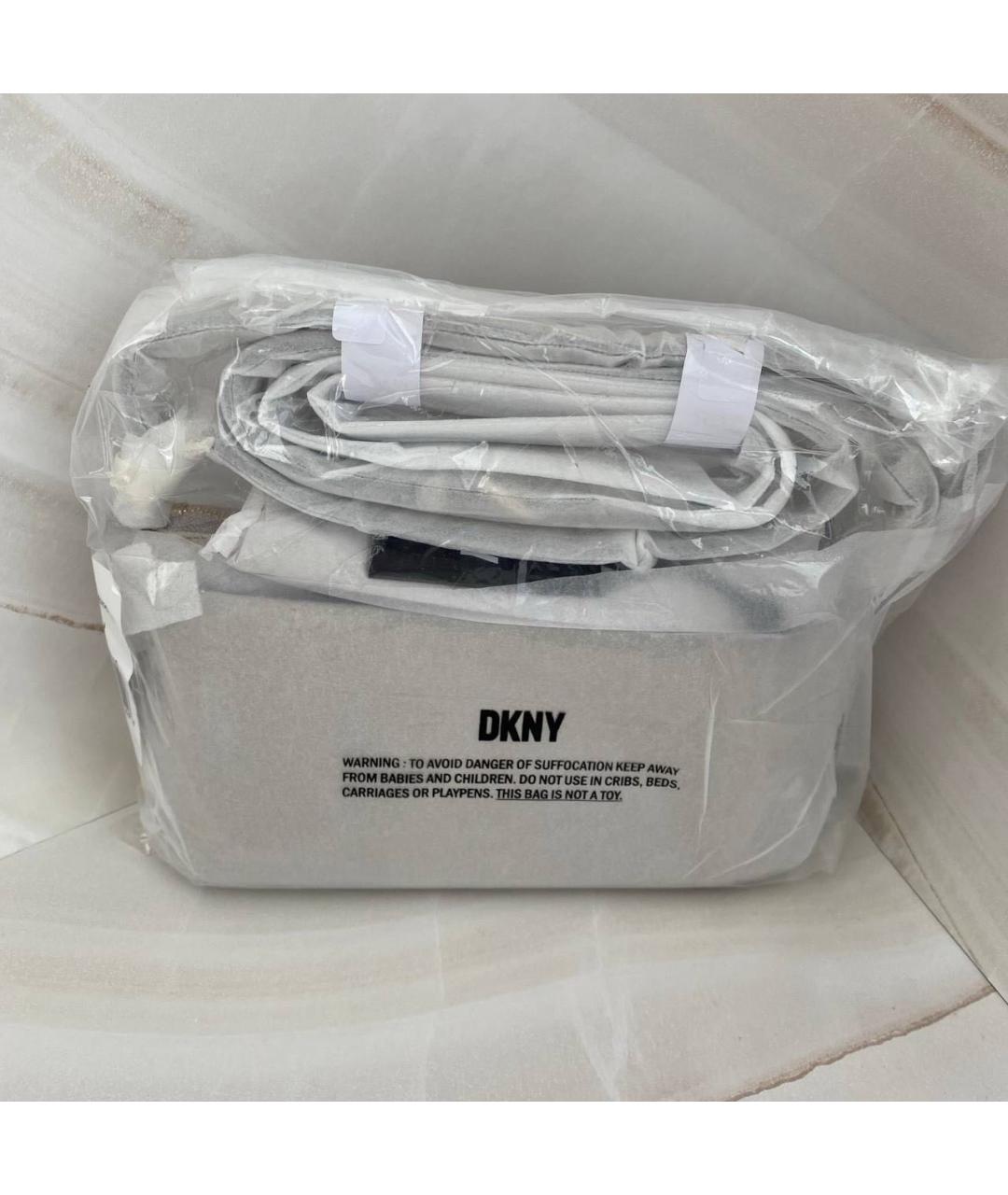 DKNY Бежевая кожаная сумка через плечо, фото 3