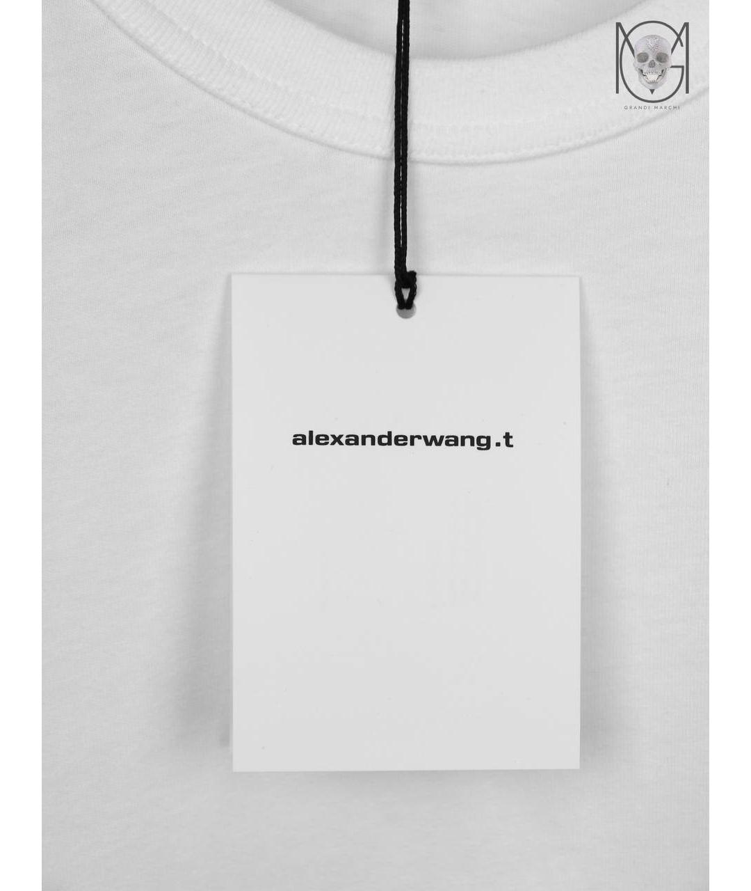 ALEXANDER WANG Белая хлопковая футболка, фото 7