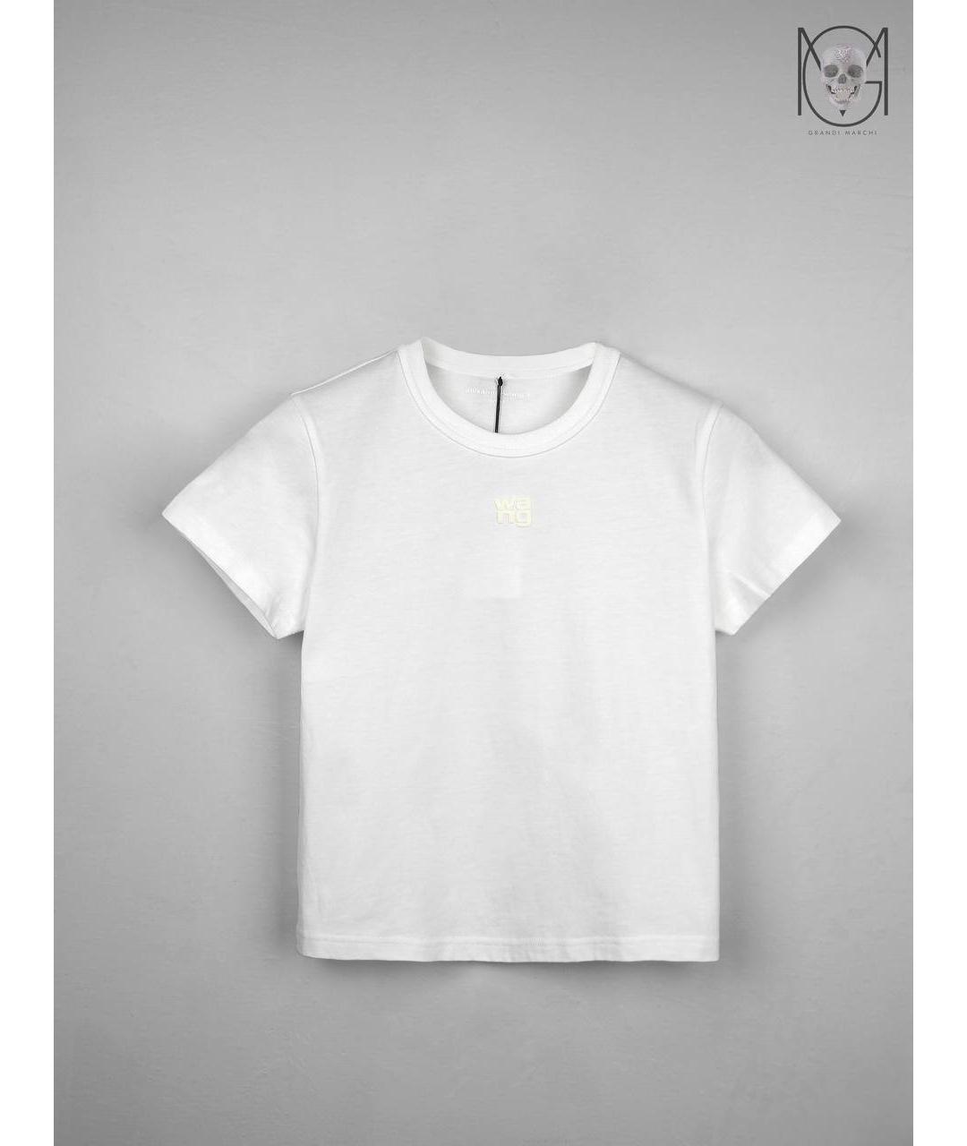 ALEXANDER WANG Белая хлопковая футболка, фото 8
