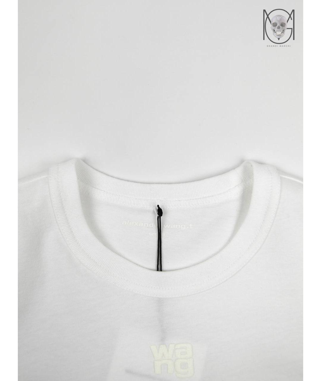ALEXANDER WANG Белая хлопковая футболка, фото 3